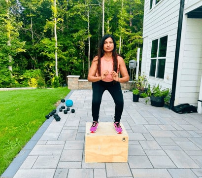 Person doing stretches