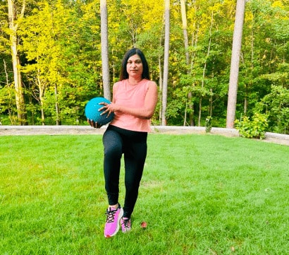 Person doing stretches